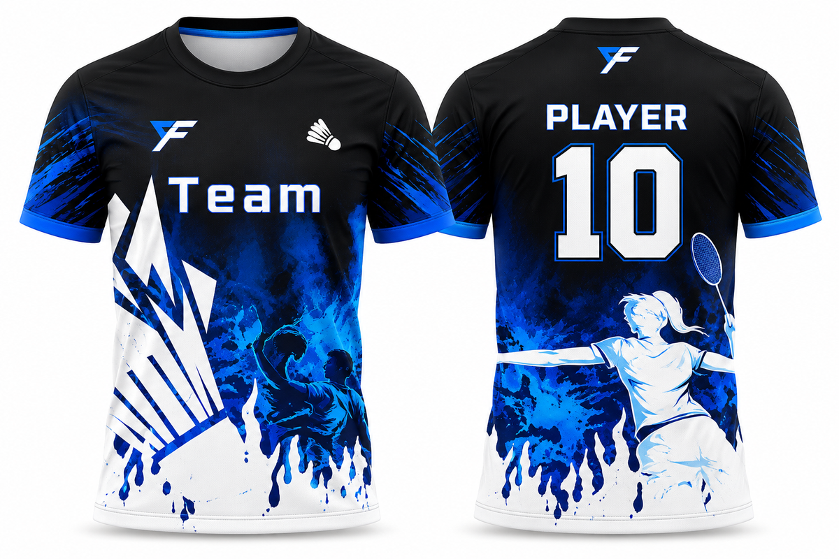 Custom Badminton Team Jersey | Name & Number Printed Jersey BT07