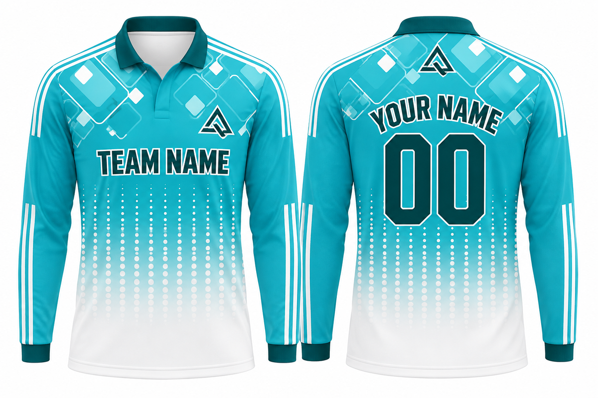 Custom Cricket Team Jersey full sleeves | Name & Number Printed Cricket Jersey FN03