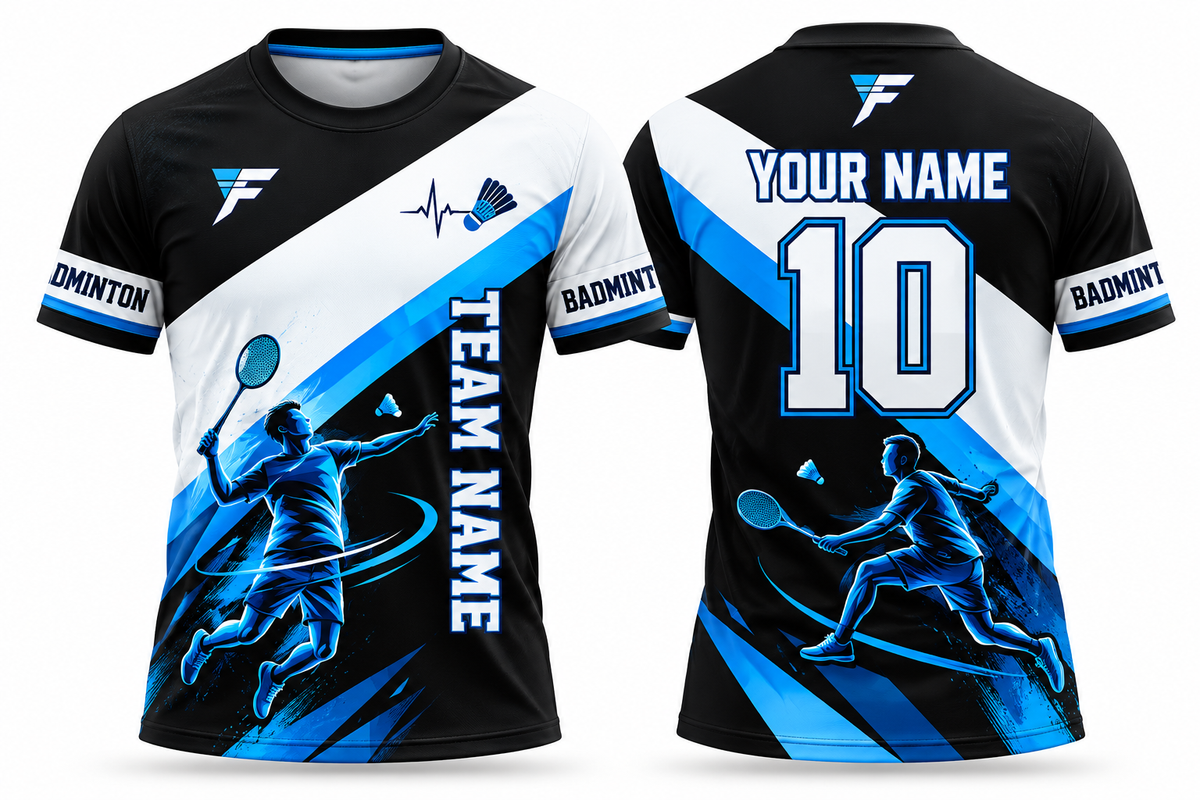 Custom Badminton Team Jersey | Name & Number Printed Jersey BT06