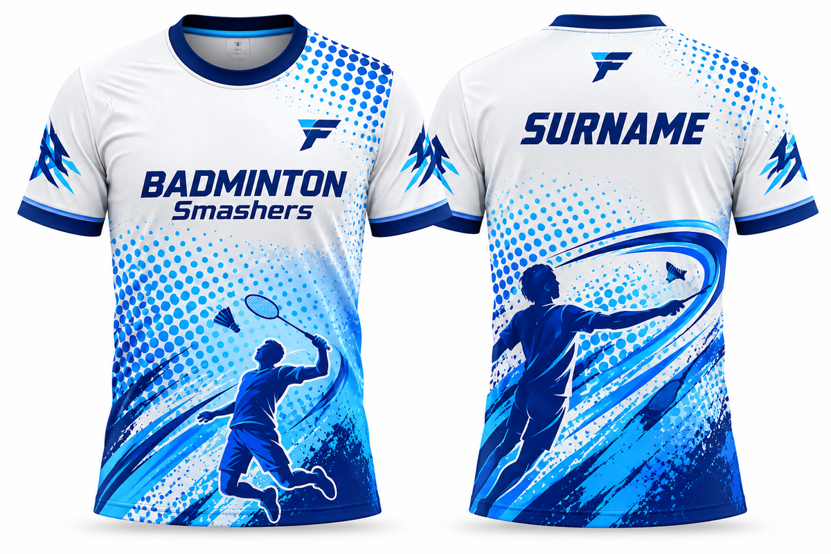 Custom Badminton Team Jersey | Name & Number Printed Jersey BT08