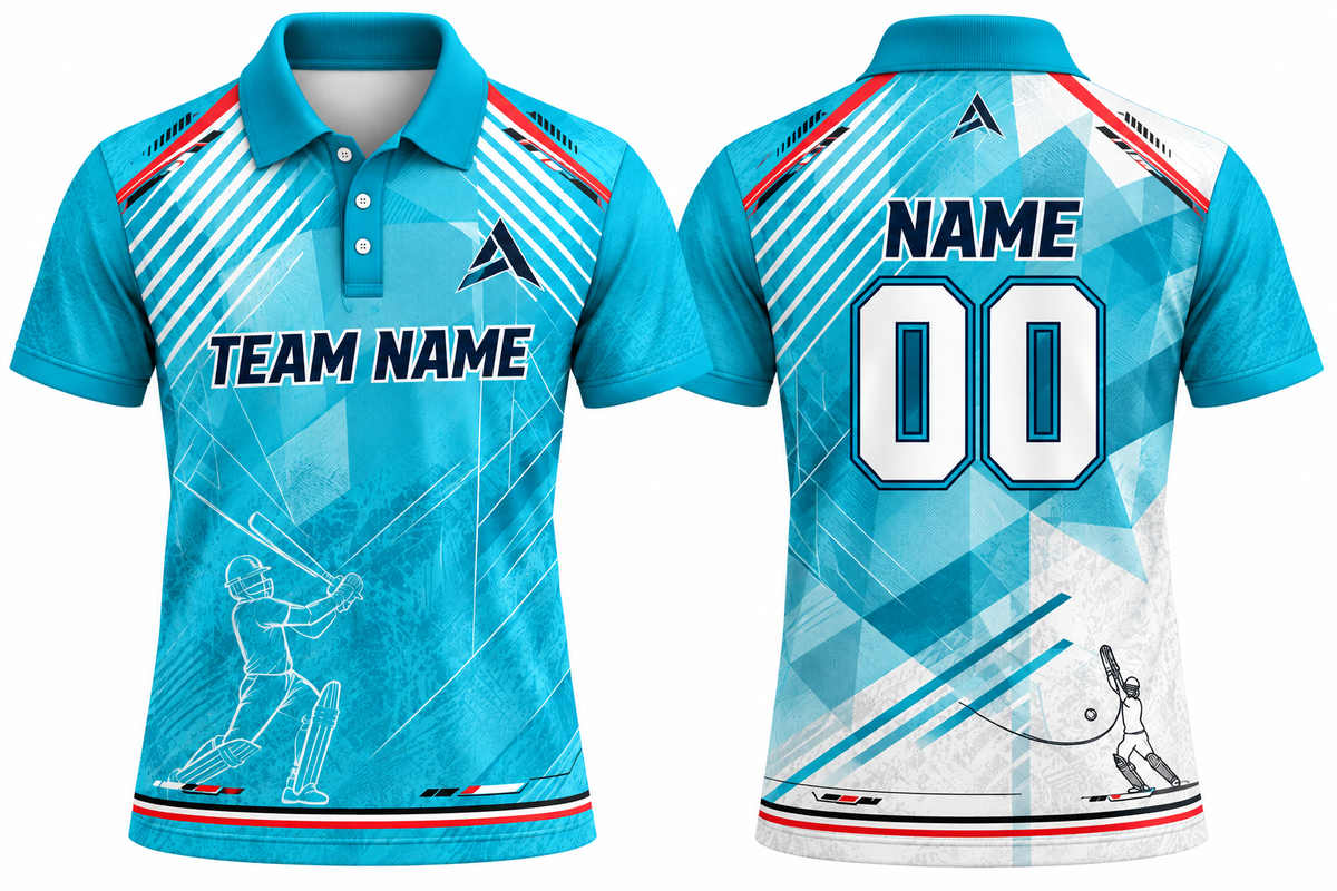 Custom Cricket Team Jersey | Name & Number Printed Cricket Jersey FN20