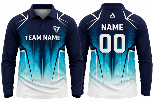 Custom Cricket Team Jersey full sleeves | Name & Number Printed Cricket Jersey FN04