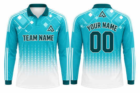 Custom Cricket Team Jersey full sleeves | Name & Number Printed Cricket Jersey FN03