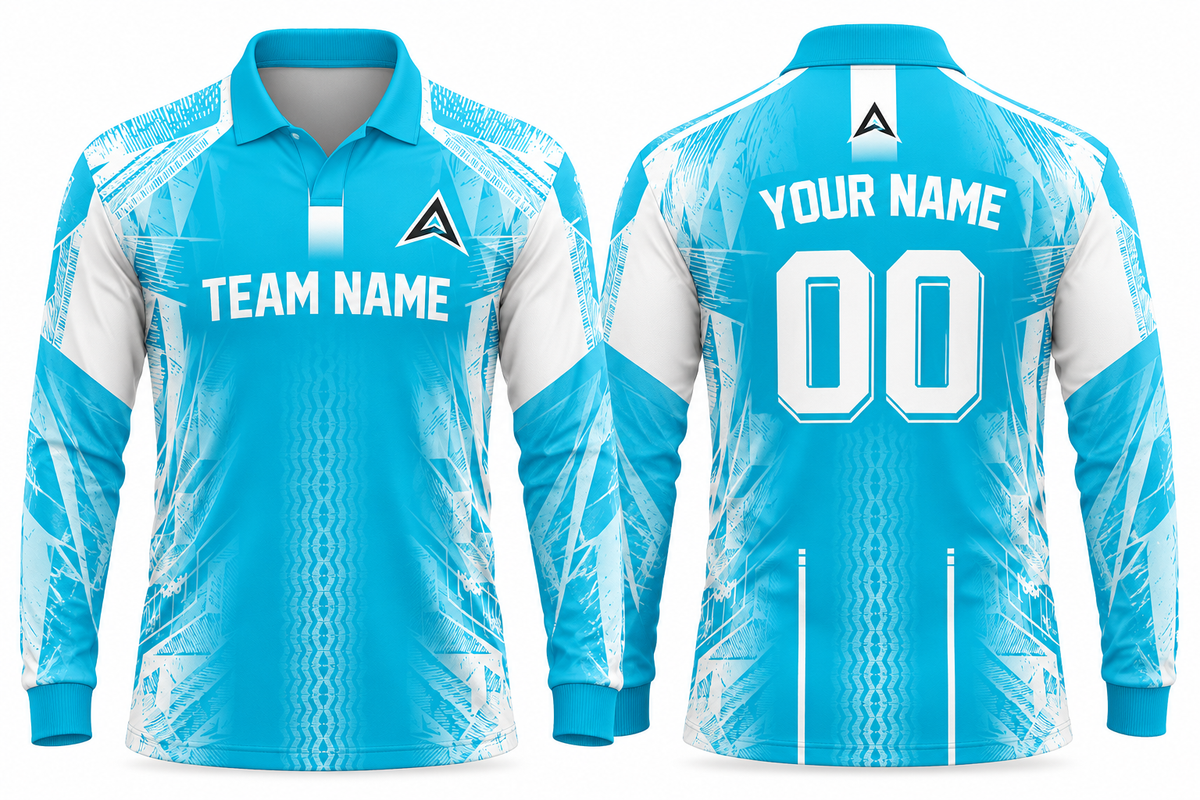 Custom Cricket Team Jersey full sleeves | Name & Number Printed Cricket Jersey FN01