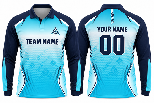 Custom Cricket Team Jersey full sleeves | Name & Number Printed Cricket Jersey FN07