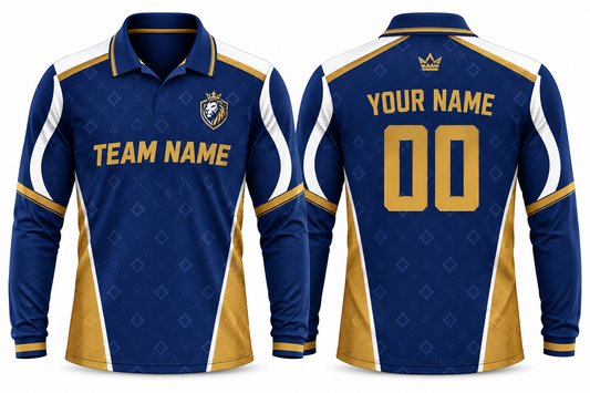 Custom Cricket Team Jersey full sleeves | Name & Number Printed Cricket Jersey FN11