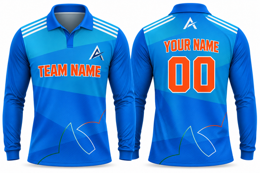 Custom Cricket Team Jersey full sleeves | Name & Number Printed Cricket Jersey FN06