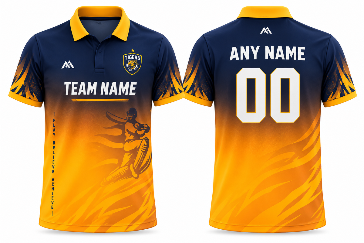 Custom Cricket Team Jersey | Name & Number Printed Cricket Jersey FN27